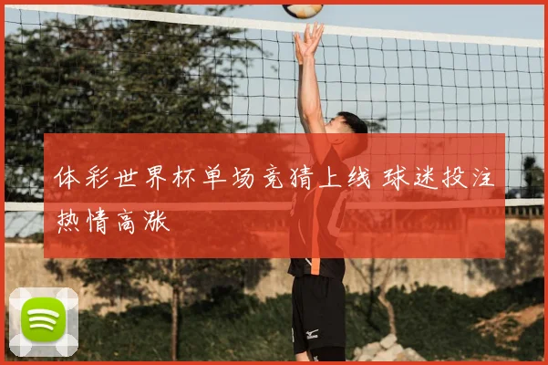 体彩世界杯单场竞猜上线 球迷投注热情高涨